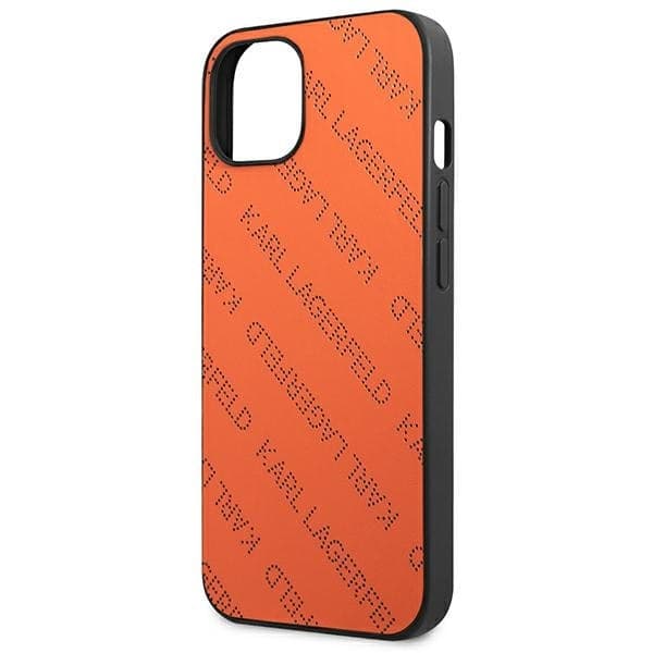 Karl Lagerfeld Perforated Allover - Cover for iPhone 13 mini (Orange) - 6