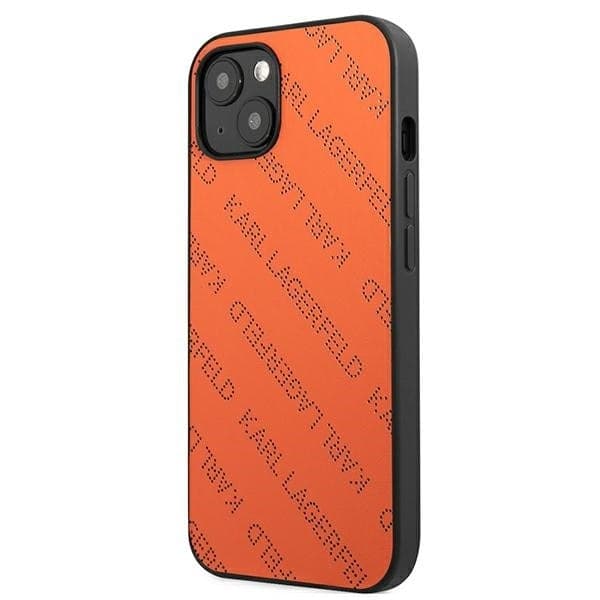 Karl Lagerfeld Perforated Allover - Cover for iPhone 13 mini (Orange) - 10