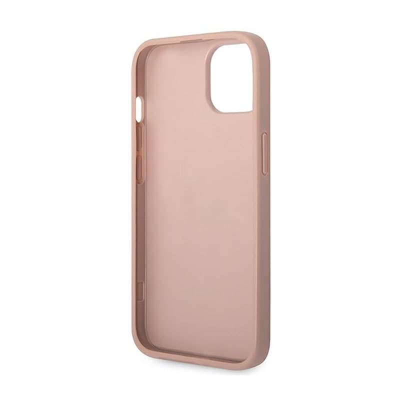 Guess Saffiano Metal Logo Stripes - Case for iPhone 14 Plus (Pink) - 7