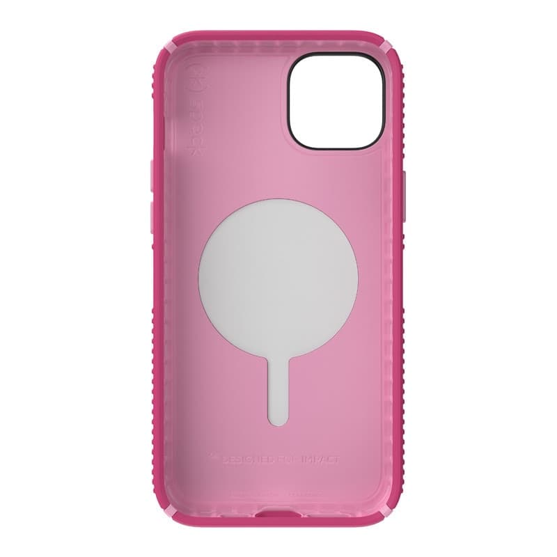 Speck Presidio2 Grip MagSafe - Custodia antiscivolo per iPhone 14 Plus (Digitalpink / Blossompink / Bianco) - 3