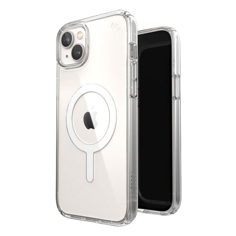 Speck Presidio Perfect-Clear + MagSafe - Custodia per iPhone 15 Plus / iPhone 14 Plus (trasparente) - 11