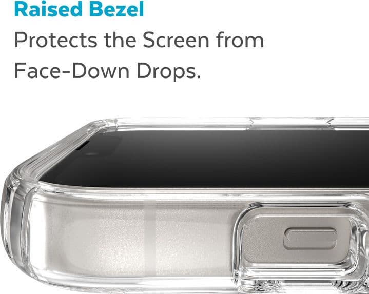 Speck Presidio Perfect-Clear + MagSafe - Custodia per iPhone 15 Plus / iPhone 14 Plus (trasparente) - 7