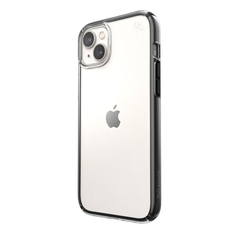 Speck Presidio Perfect-Clear con Impact Geometry - Custodia per iPhone 15 Plus / 14 Plus con rivestimento MICROBAN (trasparente - 2
