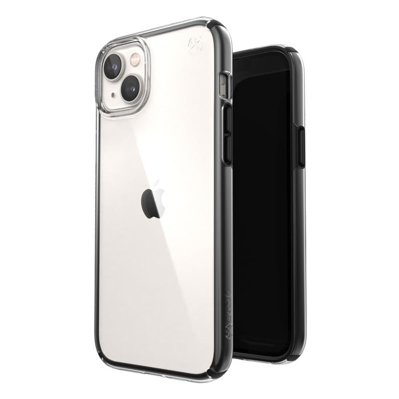 Speck Presidio Perfect-Clear con Impact Geometry - Custodia per iPhone 15 Plus / 14 Plus con rivestimento MICROBAN (trasparente - 11