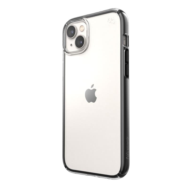 Speck Presidio Perfect-Clear con Impact Geometry - Custodia per iPhone 15 Plus / 14 Plus con rivestimento MICROBAN (trasparente - 12