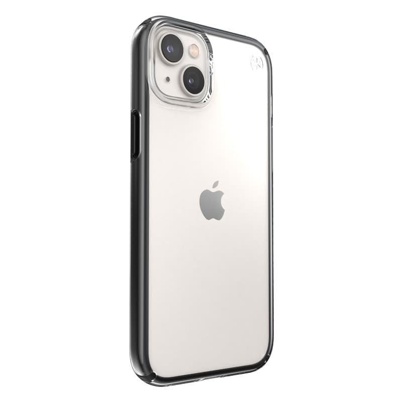 Speck Presidio Perfect-Clear con Impact Geometry - Custodia per iPhone 15 Plus / 14 Plus con rivestimento MICROBAN (trasparente - 13