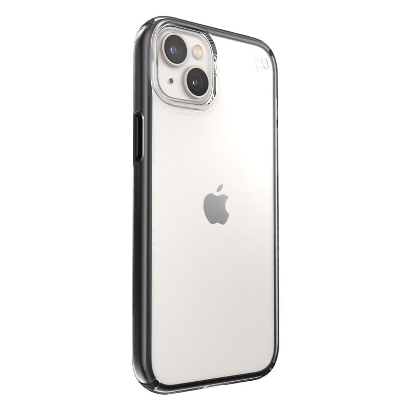 Speck Presidio Perfect-Clear con Impact Geometry - Custodia per iPhone 15 Plus / 14 Plus con rivestimento MICROBAN (trasparente - 3