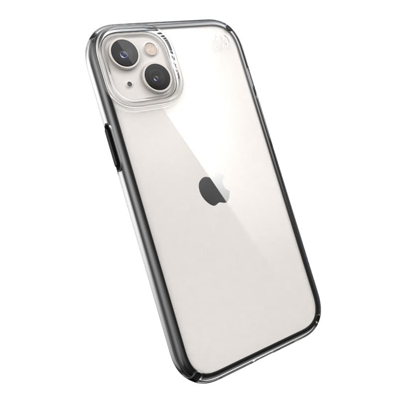 Speck Presidio Perfect-Clear con Impact Geometry - Custodia per iPhone 15 Plus / 14 Plus con rivestimento MICROBAN (trasparente - 7