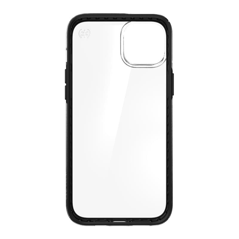 Speck Presidio Perfect-Clear con Impact Geometry - Custodia per iPhone 15 Plus / 14 Plus con rivestimento MICROBAN (trasparente - 8