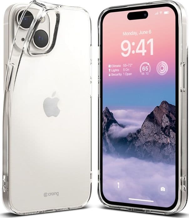 Crong Crystal Slim Cover - Custodia per iPhone 14 Plus (trasparente) - 4