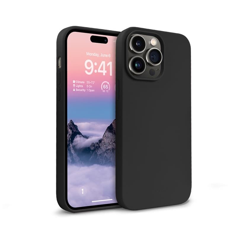 Crong Color Cover - Custodia per iPhone 14 Pro Max (Nero) - 7