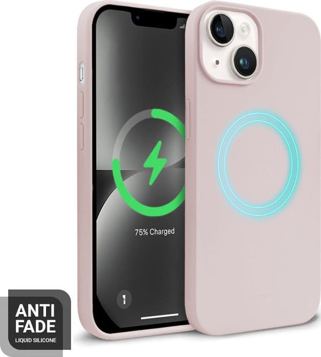 Crong Color Cover Magnetic - Custodia MagSafe per iPhone 14 / iPhone 13 (rosa sabbia) - 2