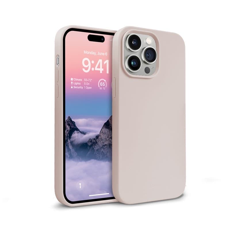 Crong Color Cover - Custodia per iPhone 14 Pro Max (Rosa Sabbia) - 7