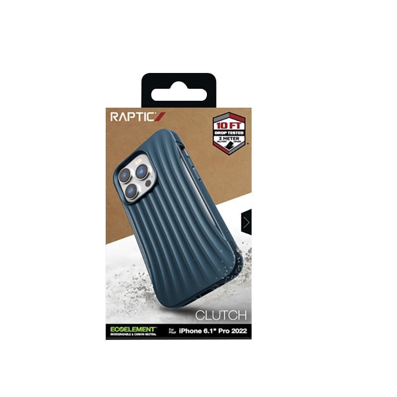 X-Doria Raptic Clutch - Biodegradable case for iPhone 14 Pro (Drop-Tested 3m) (Blue) - 8