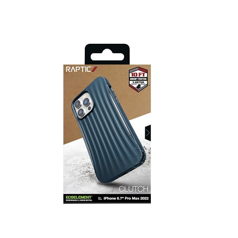 X-Doria Raptic Clutch - Biodegradable case for iPhone 14 Pro Max (Drop-Tested 3m) (Blue) - 16