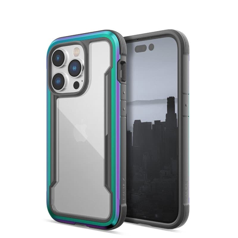 X-Doria Raptic Shield - Aluminum Case for iPhone 14 Pro (Drop-Tested 3m) (Iridescent) - 15