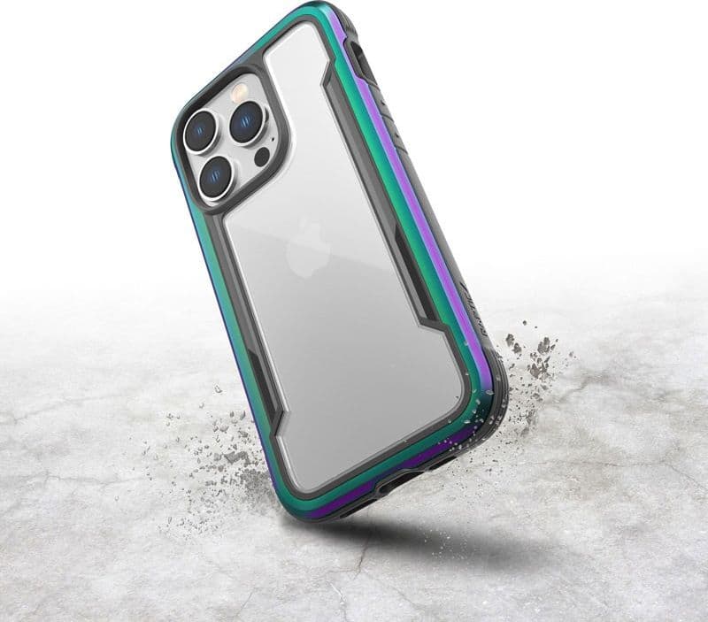 X-Doria Raptic Shield - Aluminum Case for iPhone 14 Pro (Drop-Tested 3m) (Iridescent) - 20