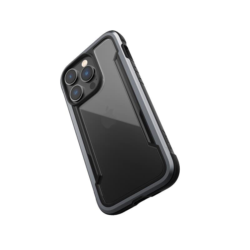 X-Doria Raptic Shield - Aluminum Case for iPhone 14 Pro (Drop-Tested 3m) (Black) - 14