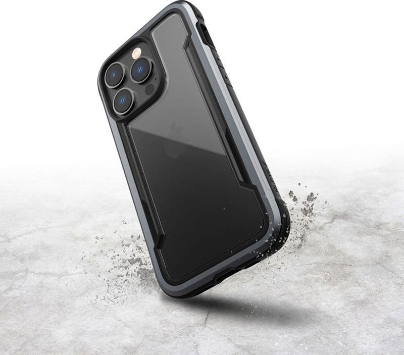 X-Doria Raptic Shield - Aluminum Case for iPhone 14 Pro (Drop-Tested 3m) (Black) - 20