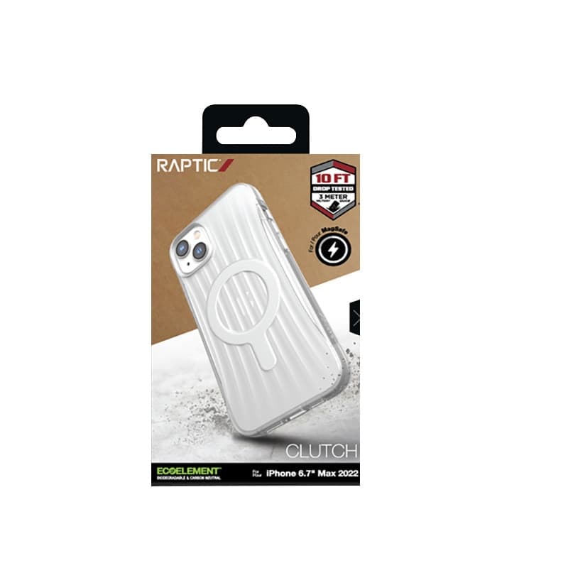 X-Doria Raptic Clutch MagSafe - Biodegradable case for iPhone 14 Plus (Drop-Tested 3m) (Clear) - 8