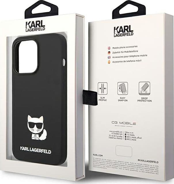 Karl Lagerfeld Choupette Body - Case for iPhone 14 Pro (Black) - 8