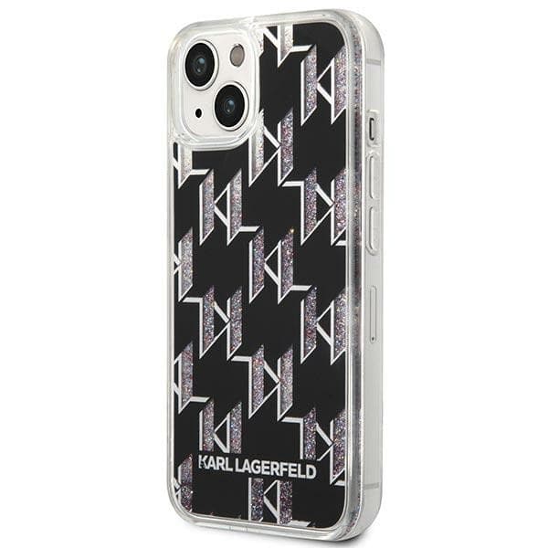 Karl Lagerfeld Monogram Liquid Glitter - Case for iPhone 14 Plus (Black) - 2