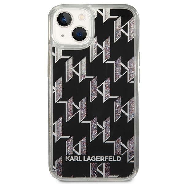 Karl Lagerfeld Monogram Liquid Glitter - Case for iPhone 14 Plus (Black) - 3