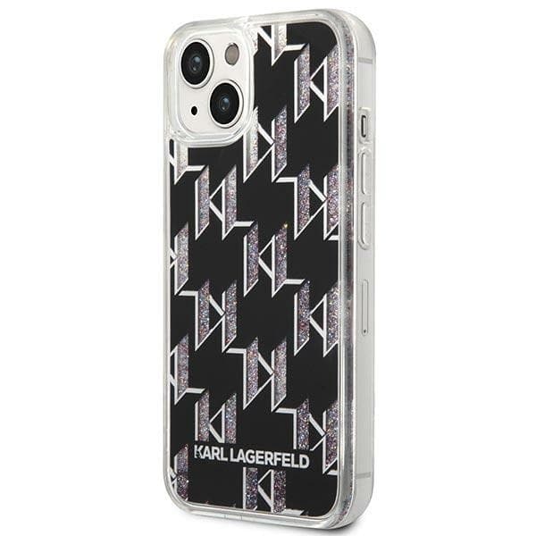 Karl Lagerfeld Monogram Liquid Glitter - Case for iPhone 14 Plus (Black) - 10