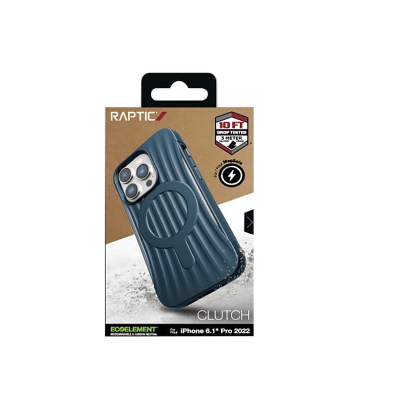 X-Doria Raptic Clutch MagSafe - Biodegradable case for iPhone 14 Pro (Drop-Tested 3m) (Marine Blue) - 18