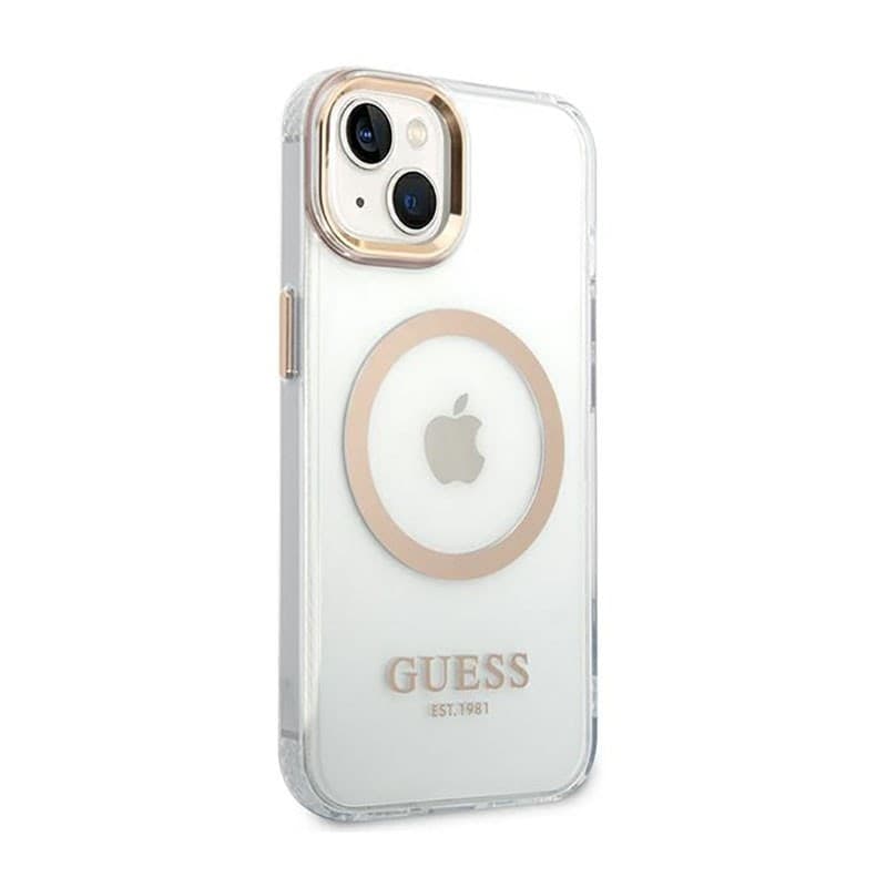 Guess Metal Outline MagSafe - Case for iPhone 14 Plus (Clear) - 12