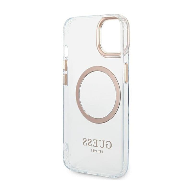 Guess Metal Outline MagSafe - Case for iPhone 14 Plus (Clear) - 15