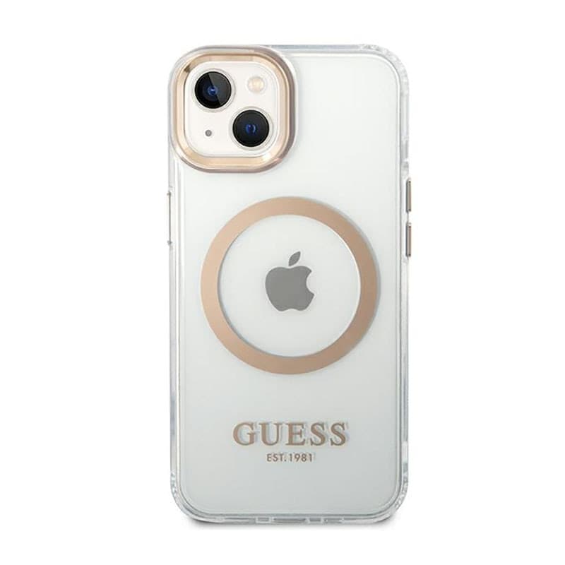 Guess Metal Outline MagSafe - Case for iPhone 14 Plus (Clear) - 3