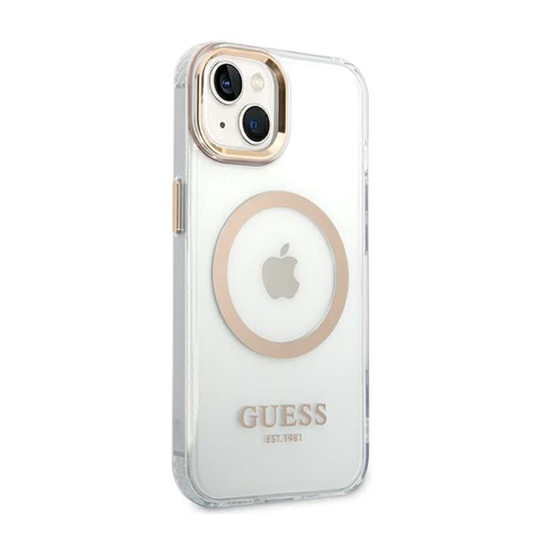 Guess Metal Outline MagSafe - Case for iPhone 14 Plus (Clear) - 4