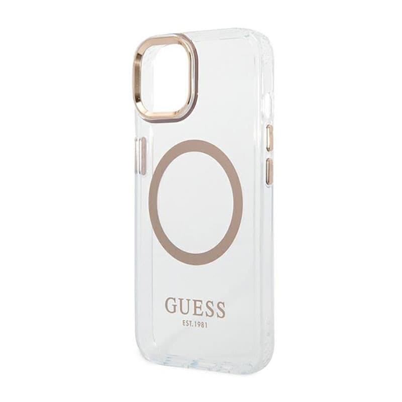 Guess Metal Outline MagSafe - Case for iPhone 14 Plus (Clear) - 6