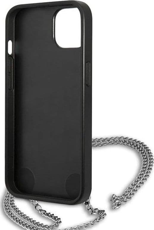 Karl Lagerfeld Leather Textured and Chain - Case for iPhone 13 mini (Black) - 7