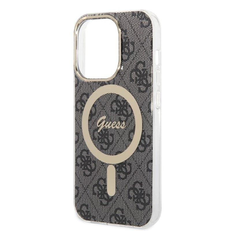 Guess Bundle Pack MagSafe 4G - Set of case for iPhone 14 Pro + MagSafe charger (Black/Gold) - 17