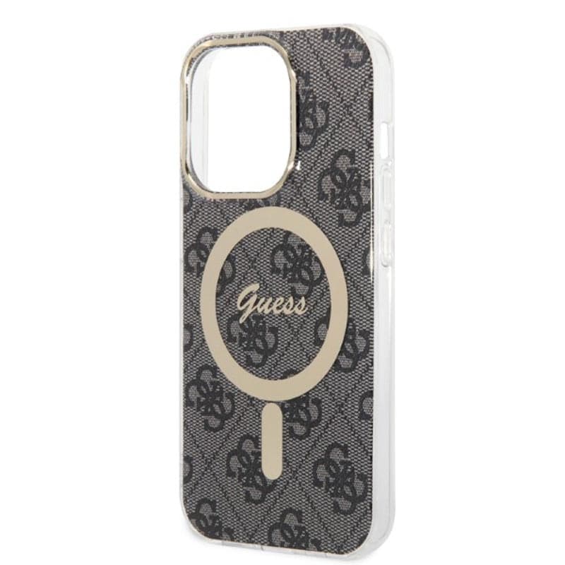 Guess Bundle Pack MagSafe 4G - Set of case for iPhone 14 Pro + MagSafe charger (Black/Gold) - 7
