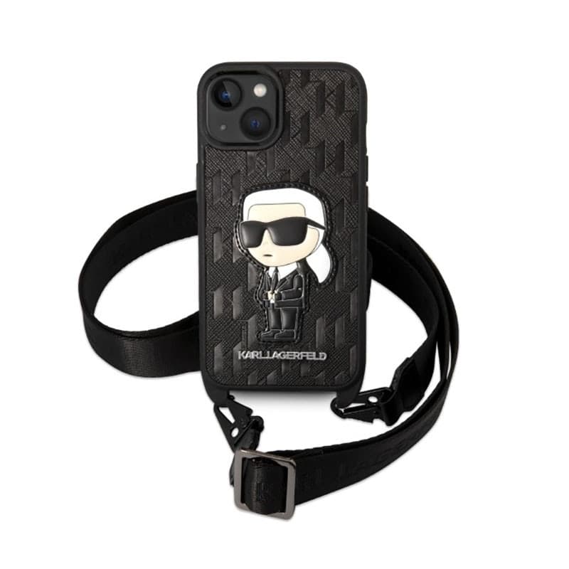 Karl Lagerfeld NFT Monogram Ikonik Patch - Case for iPhone 14 (Black) - 2