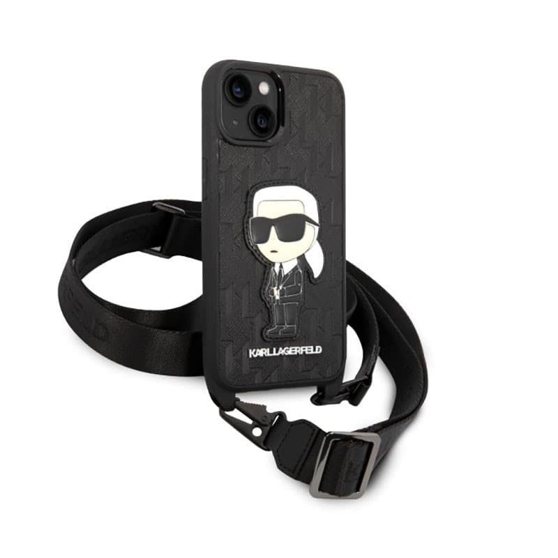 Karl Lagerfeld NFT Monogram Ikonik Patch - Case for iPhone 14 (Black) - 9