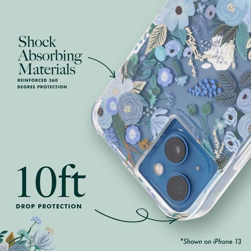 Rifle Paper Clear - Case for iPhone 14 Plus (Garden Party Blue) - 14
