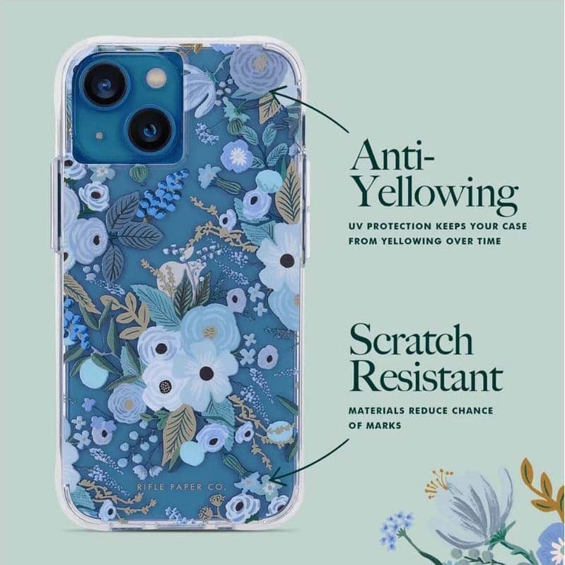 Rifle Paper Clear - Case for iPhone 14 Plus (Garden Party Blue) - 15