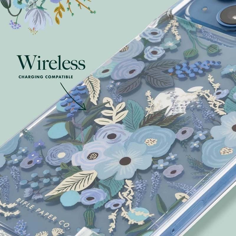Rifle Paper Clear - Case for iPhone 14 Plus (Garden Party Blue) - 17