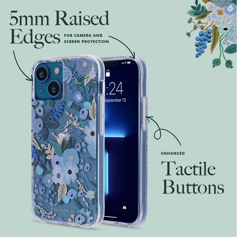 Rifle Paper Clear - Case for iPhone 14 Plus (Garden Party Blue) - 7