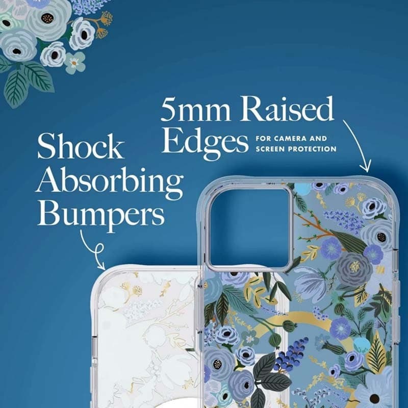 Rifle Paper Clear MagSafe - Case for iPhone 14 Plus (Garden Party Blue) - 15