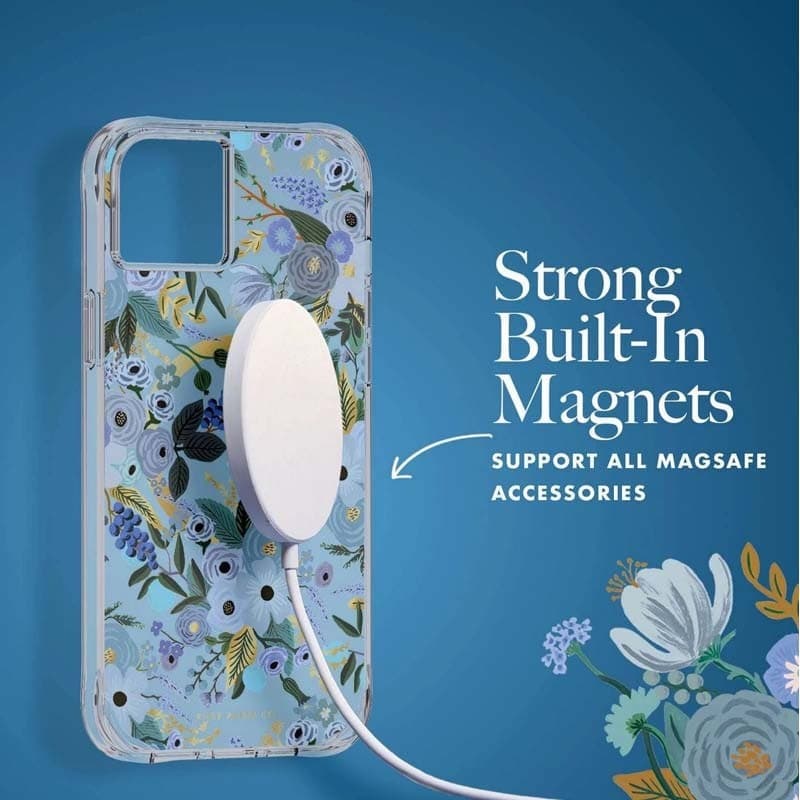 Rifle Paper Clear MagSafe - Case for iPhone 14 Plus (Garden Party Blue) - 16