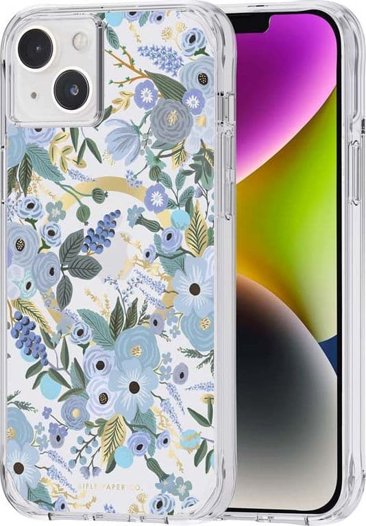 Rifle Paper Clear MagSafe - Case for iPhone 14 Plus (Garden Party Blue) - 5