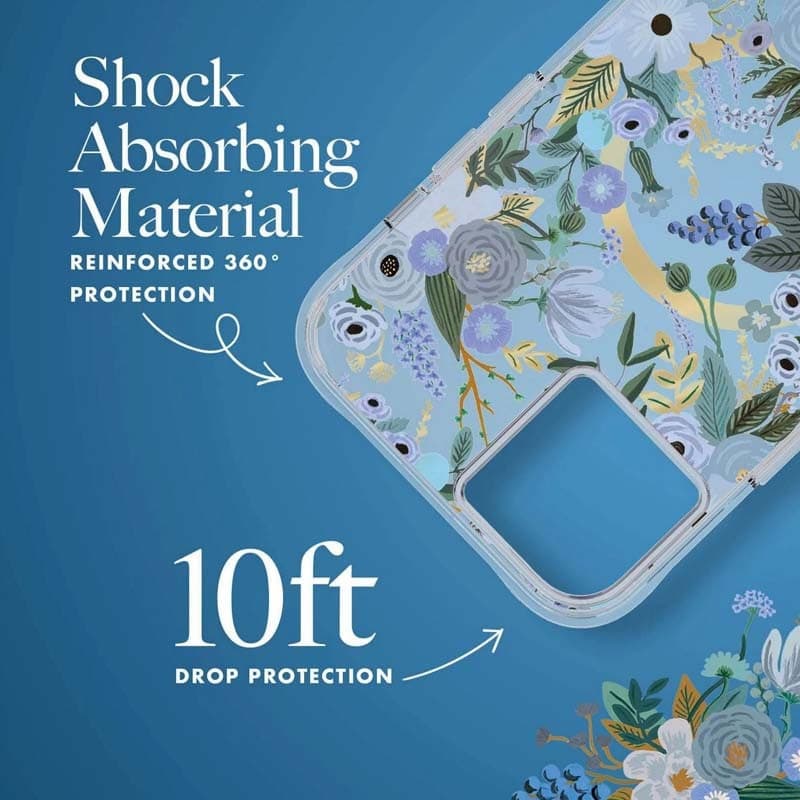 Rifle Paper Clear MagSafe - Case for iPhone 14 Plus (Garden Party Blue) - 6