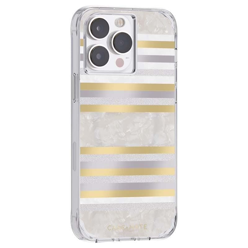 Case-Mate Pearl Stripes MagSafe - Case decorated with mother-of-pearl for iPhone 14 Pro Max (Pearl Stripes) - 2