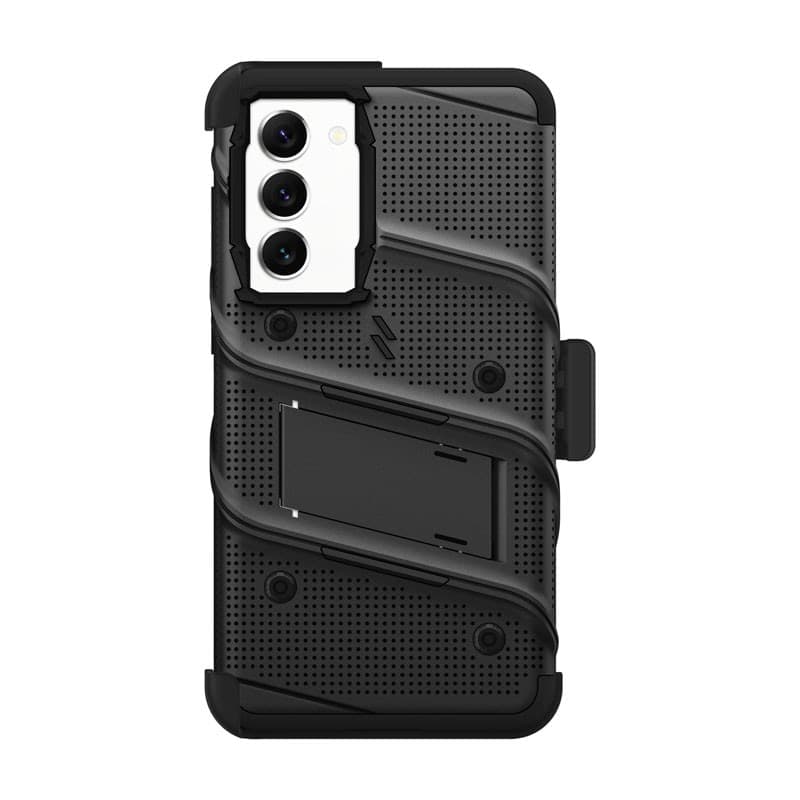 ZIZO BOLT Series - Armoured case for Samsung Galaxy S23+ with 9H glass for screen + holder with stand (Black) - 10