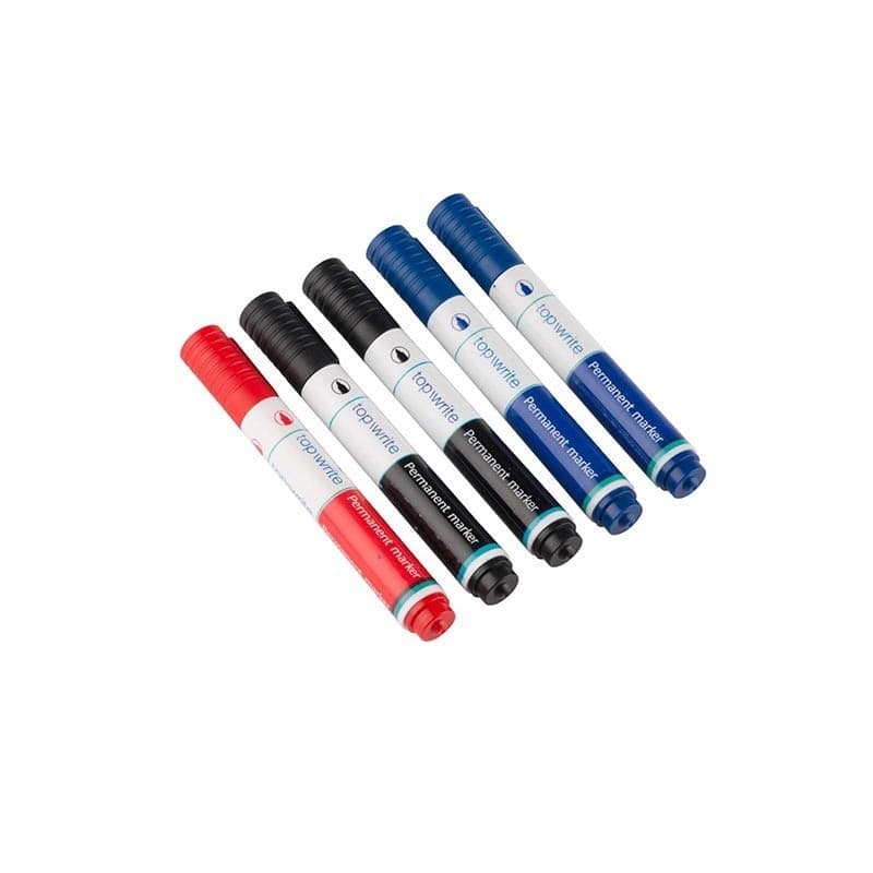 Topwrite - Set of permanent markers 5 pcs. (Black/Blue/Red) - 3